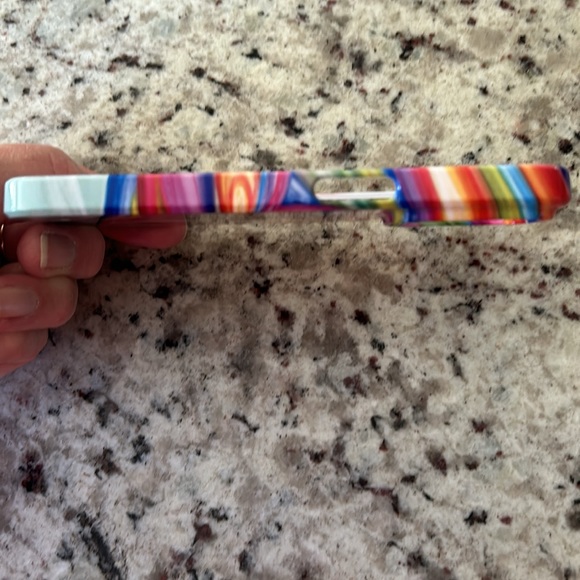 NWOT. Gorgeous heart art Custom made IP 14 PRO phone case. Never used. - Picture 4 of 8